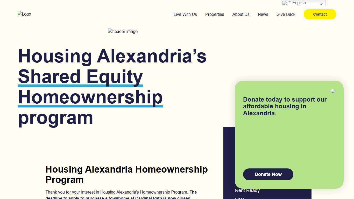 Homeownership Program - Housing Alexandria